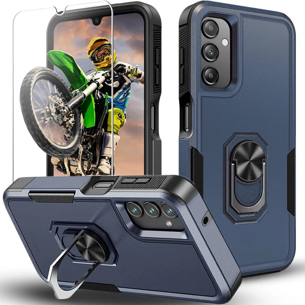 For Samsung Galaxy A15 A14 5G A54 Case Shockproof Phone Cover + Tempered Glass