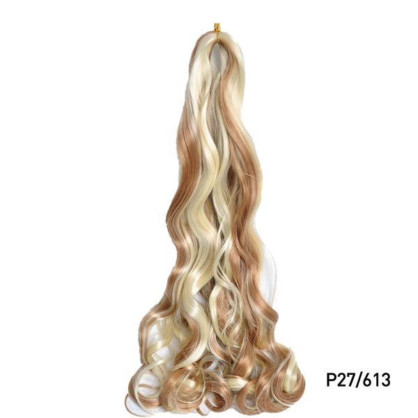 French Curls Braiding Hair Synthetic Hair Spiral Curls Braids Hair Pre Stretched Loose Wave Braiding Hair Extensions For Women