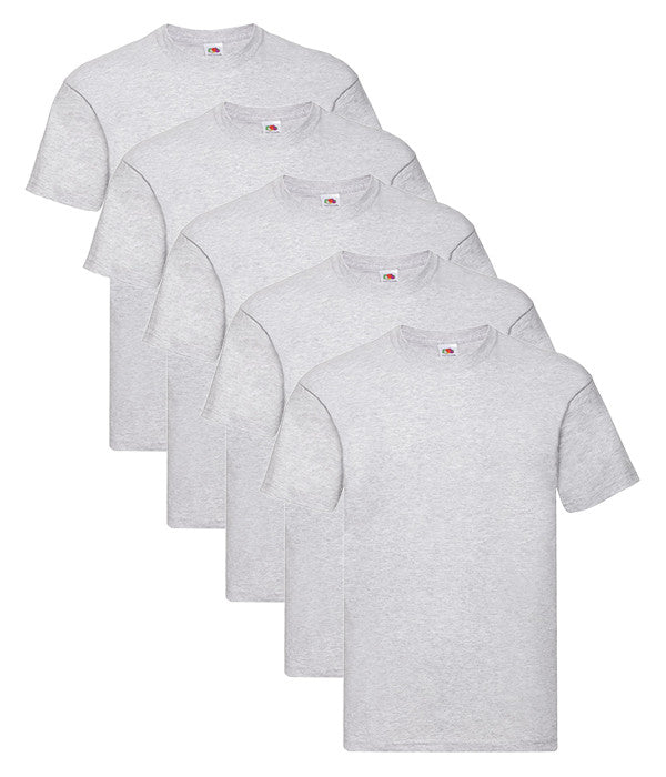 Fruit Of The Loom 61082 Men's Original Crew Neck Tee 5 pack T-Shirts