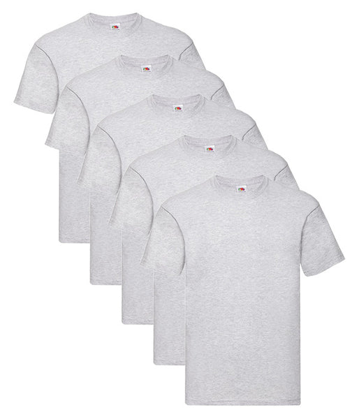 Fruit Of The Loom 61082 Men's Original Crew Neck Tee 5 pack T-Shirts