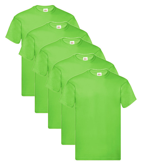 Fruit Of The Loom 61082 Men's Original Crew Neck Tee 5 pack T-Shirts
