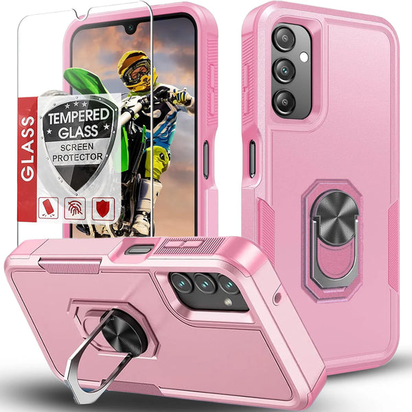 For Samsung Galaxy A15 A14 5G A54 Case Shockproof Phone Cover + Tempered Glass