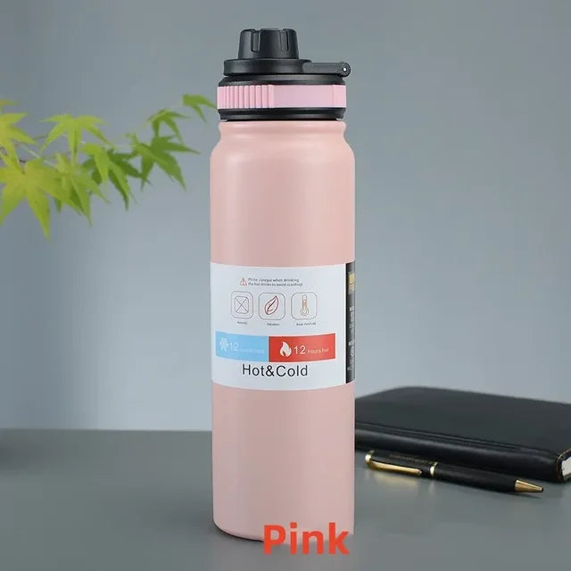600ML/800ML Outdoor Thermos Portable Kettle Water Bottle with Tea Filter 304 Stainless Steel Thermal Cup Leak-proof Flask Sports