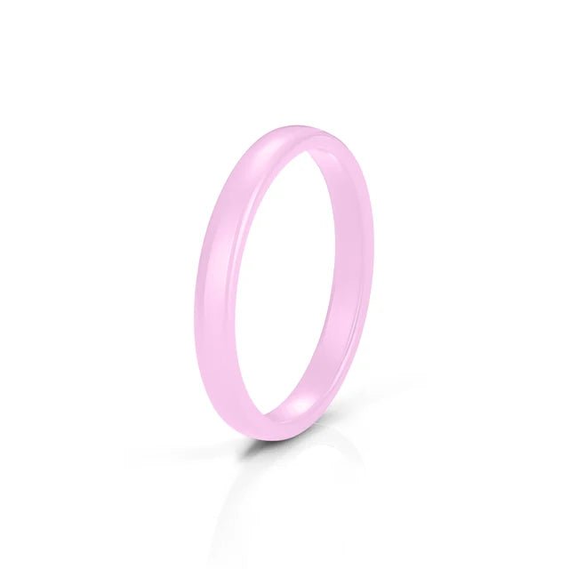Romantic Sweet 9 Color Design Ceramic Rings Smooth Circular Ring For Women Men Goth Rock Finger Rings Jewelry Engagement Ring