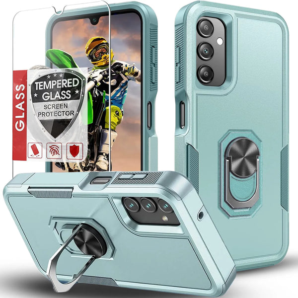 For Samsung Galaxy A15 A14 5G A54 Case Shockproof Phone Cover + Tempered Glass