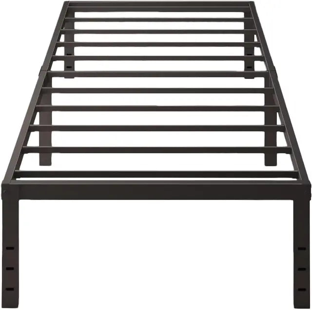 Bed Frame 18 Inch High Metal Mattress Foundation Platform, Sturdy Steel Plate Bracket, No Need for Box Springs, Easy To Assemble