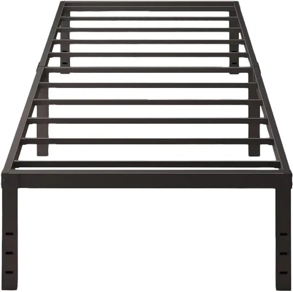 Bed Frame 18 Inch High Metal Mattress Foundation Platform, Sturdy Steel Plate Bracket, No Need for Box Springs, Easy To Assemble