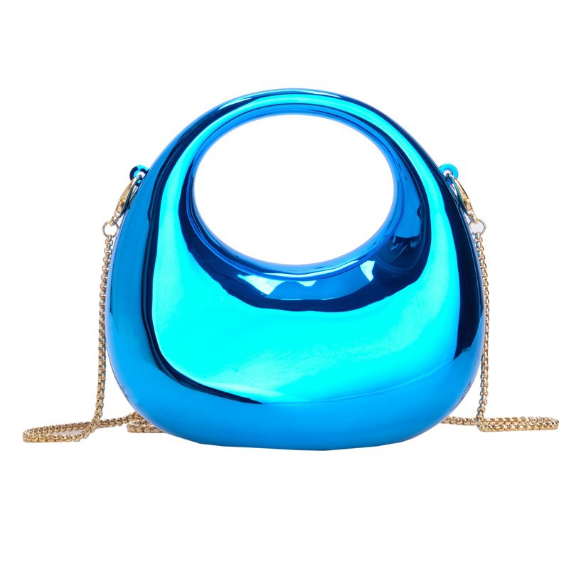 2025 New Cross-Border Fashion Chain Mini Bag Crescent Moon Acrylic Bag Lipstick Coin Purse Children's Bag Crossbody Bag