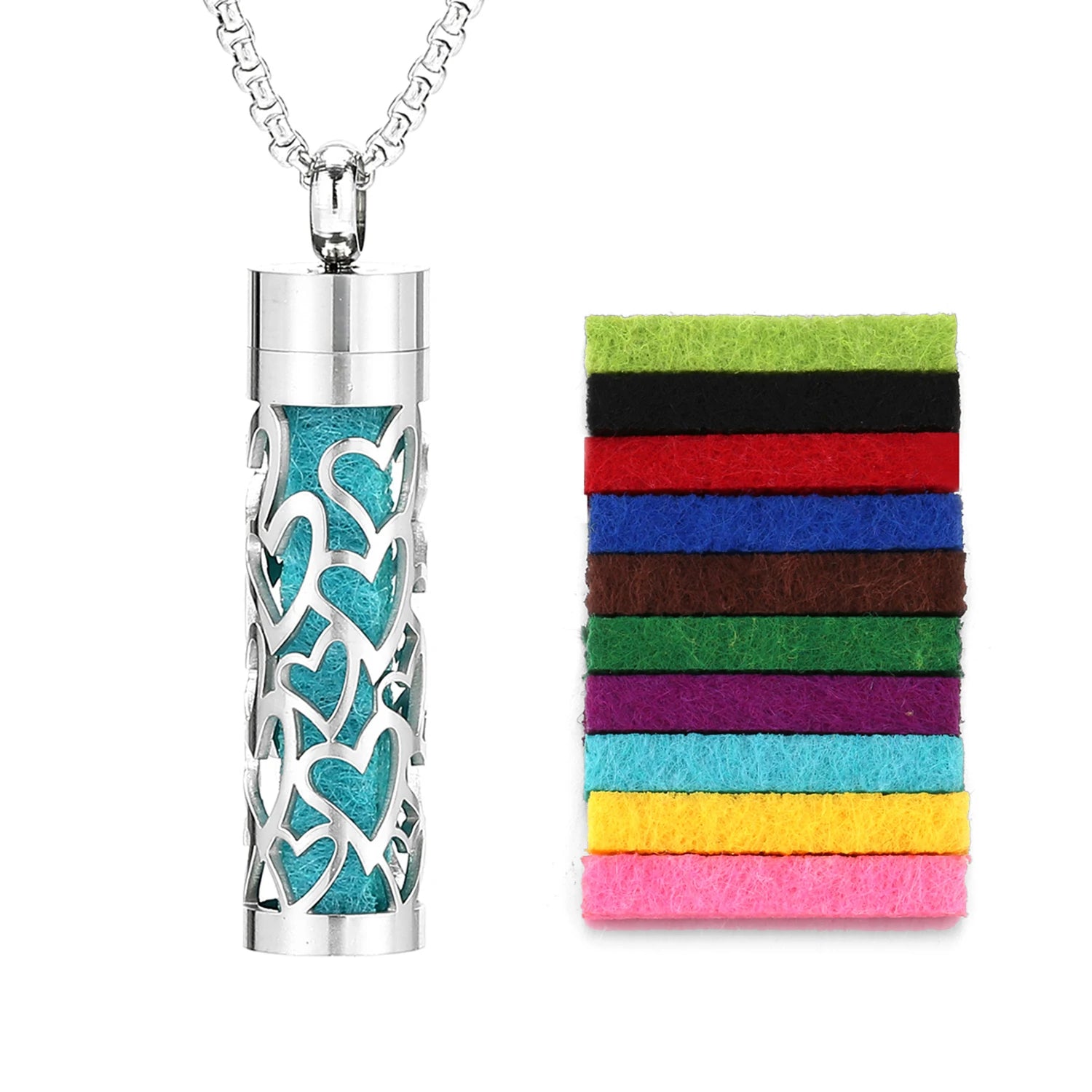 Rvs Holle Verticale Bar Luchtverfrisser Parfum Olie Diffuser Medaillon Charme Sieraden Hanger Ketting Voor Vrouwen Mannen Tiener