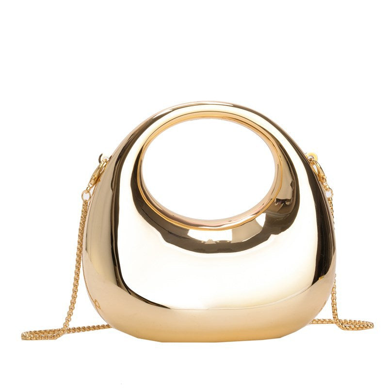 2025 New Cross-Border Fashion Chain Mini Bag Crescent Moon Acrylic Bag Lipstick Coin Purse Children's Bag Crossbody Bag