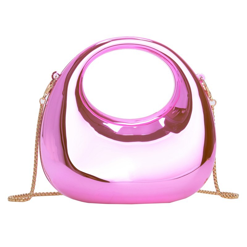 2025 New Cross-Border Fashion Chain Mini Bag Crescent Moon Acrylic Bag Lipstick Coin Purse Children's Bag Crossbody Bag