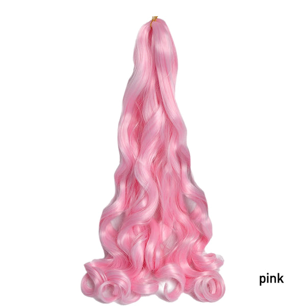 French Curls Braiding Hair Synthetic Hair Spiral Curls Braids Hair Pre Stretched Loose Wave Braiding Hair Extensions For Women