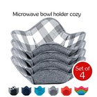 ATICCA Microwave Bowl Holders for Hot Food Set of 4 Bowl Holders for Cozy Bowls