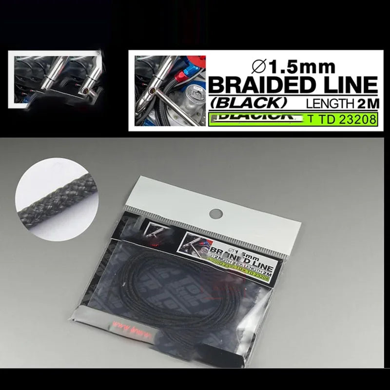 Φ0.6-1.5mm 2m Length Braided Line Assembly Model Building Parts Braid Wire for Military Model Hobby DIY Accessories TD-23201~08