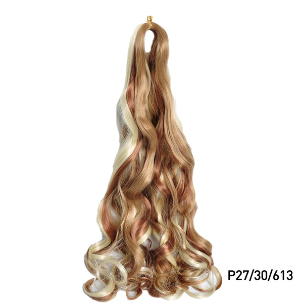French Curls Braiding Hair Synthetic Hair Spiral Curls Braids Hair Pre Stretched Loose Wave Braiding Hair Extensions For Women