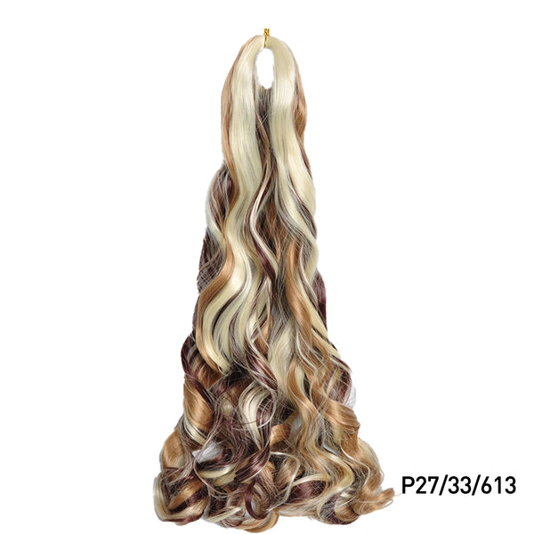 French Curls Braiding Hair Synthetic Hair Spiral Curls Braids Hair Pre Stretched Loose Wave Braiding Hair Extensions For Women