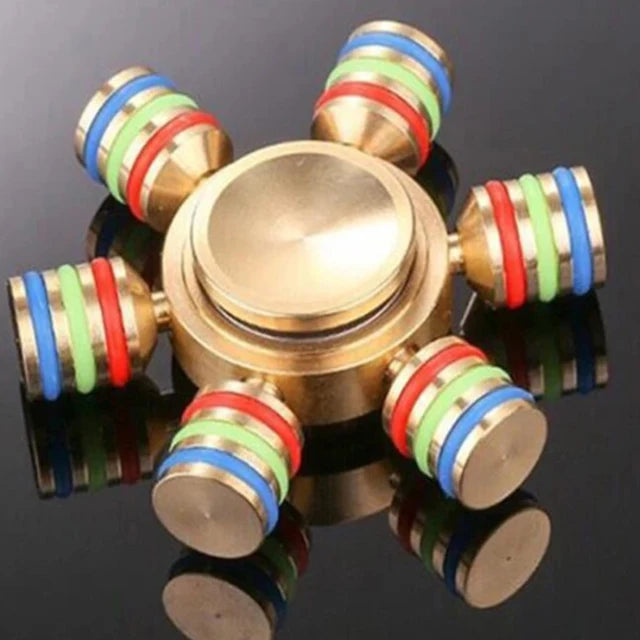 Brass Fidget Spinner Metal Rainbow Spinner Copper Bearing Spinner For Autism Adult Anti Relieve Stress Hand Spinner Toy Spinner