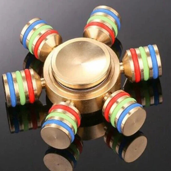 Brass Fidget Spinner Metal Rainbow Spinner Copper Bearing Spinner For Autism Adult Anti Relieve Stress Hand Spinner Toy Spinner