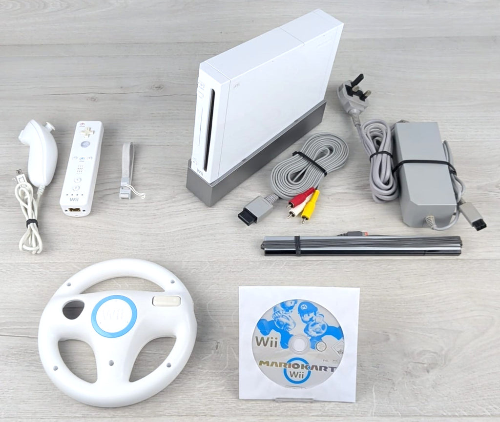 Nintendo Wii Console Bundle | Wii Sports / Resort / Mario Kart | Accessories