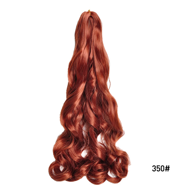 French Curls Braiding Hair Synthetic Hair Spiral Curls Braids Hair Pre Stretched Loose Wave Braiding Hair Extensions For Women