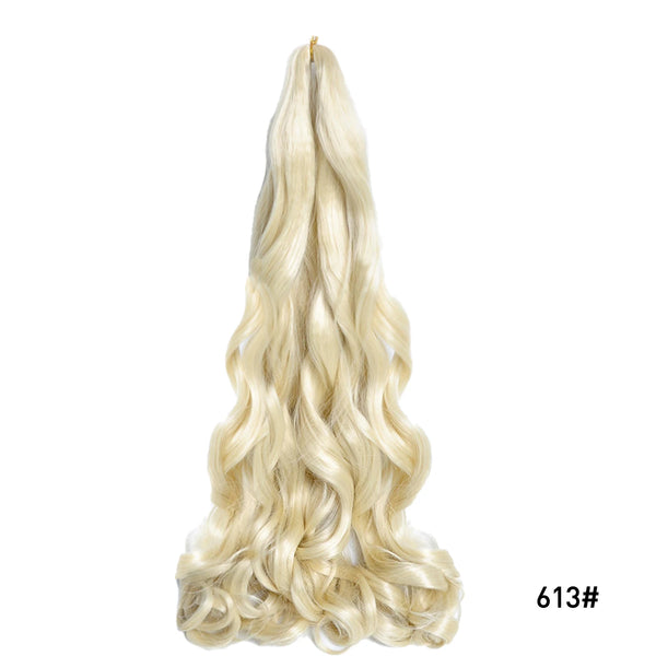 French Curls Braiding Hair Synthetic Hair Spiral Curls Braids Hair Pre Stretched Loose Wave Braiding Hair Extensions For Women