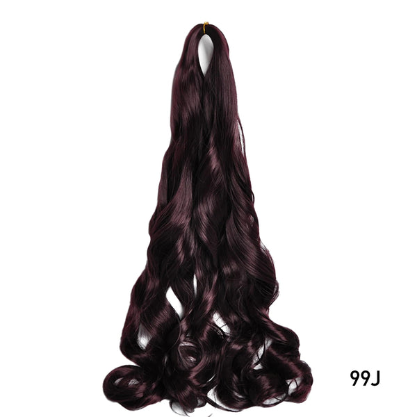 French Curls Braiding Hair Synthetic Hair Spiral Curls Braids Hair Pre Stretched Loose Wave Braiding Hair Extensions For Women