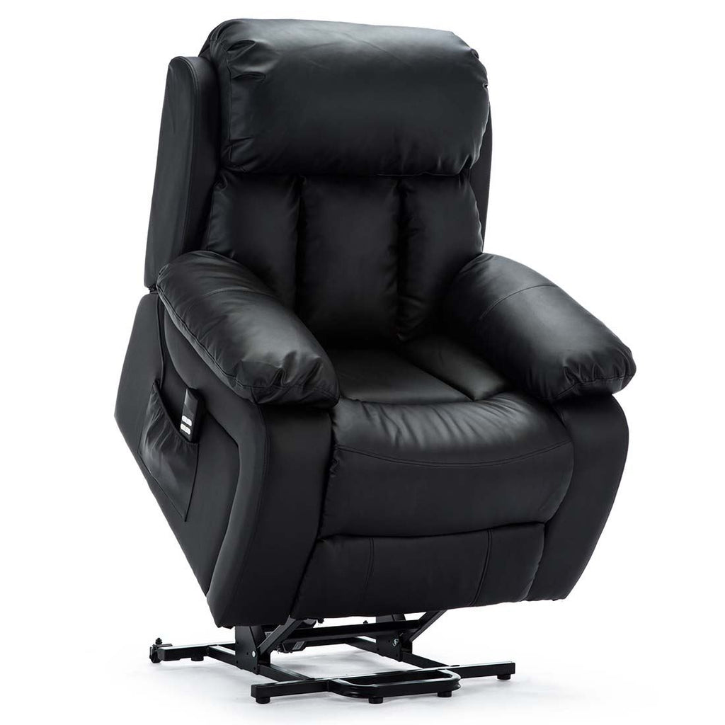 CHESTER DUAL MOTOR RISER ELECTRIC LEATHER RECLINER ARMCHAIR HEATED MASSAGE CHAIR