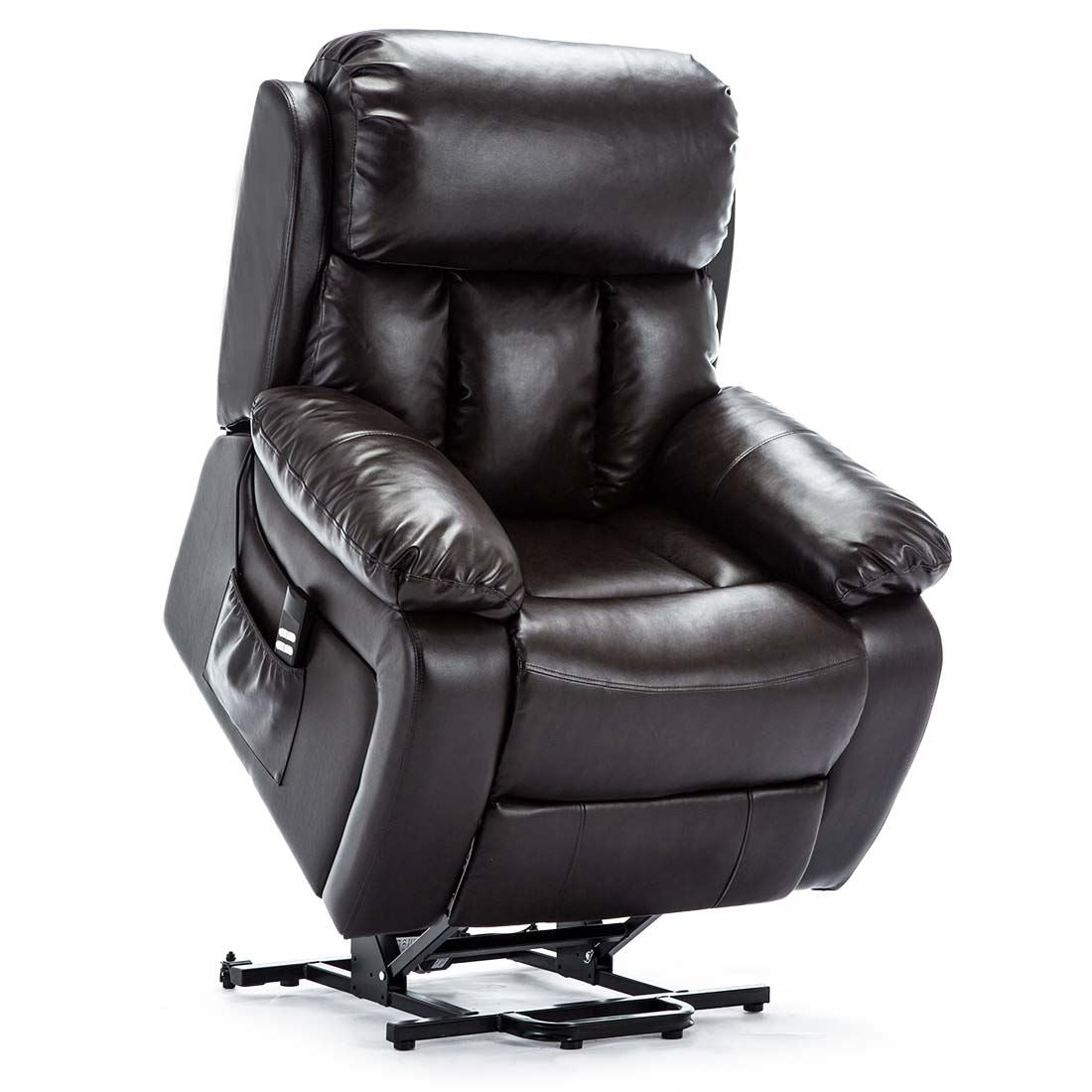 CHESTER DUAL MOTOR RISER ELECTRIC LEATHER RECLINER ARMCHAIR HEATED MASSAGE CHAIR