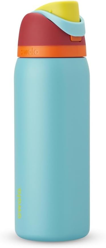 Owala FreeSip Insulated Stainless Steel Water Bottle with Straw for Sports and Travel, BPA-Free Sports Water Bottle, 32 oz, Candy Store