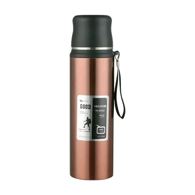 Large Capacity Stainless Steel Water Bottle With Lid Cup Coffee Vacuum Flask Outdoor Travel Thermal Cup Leakproof Thermos Bottle
