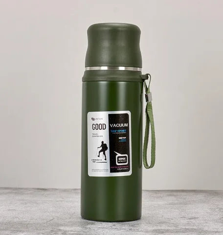 Large Capacity Stainless Steel Water Bottle With Lid Cup Coffee Vacuum Flask Outdoor Travel Thermal Cup Leakproof Thermos Bottle