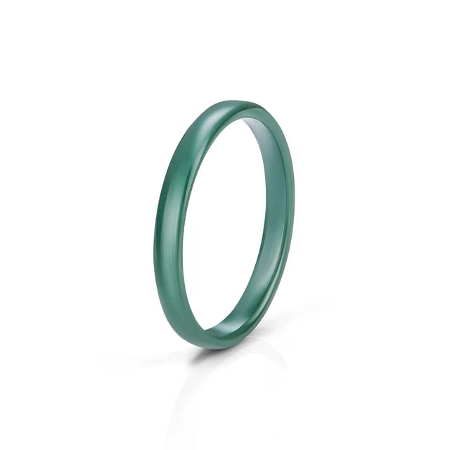 Romantic Sweet 9 Color Design Ceramic Rings Smooth Circular Ring For Women Men Goth Rock Finger Rings Jewelry Engagement Ring