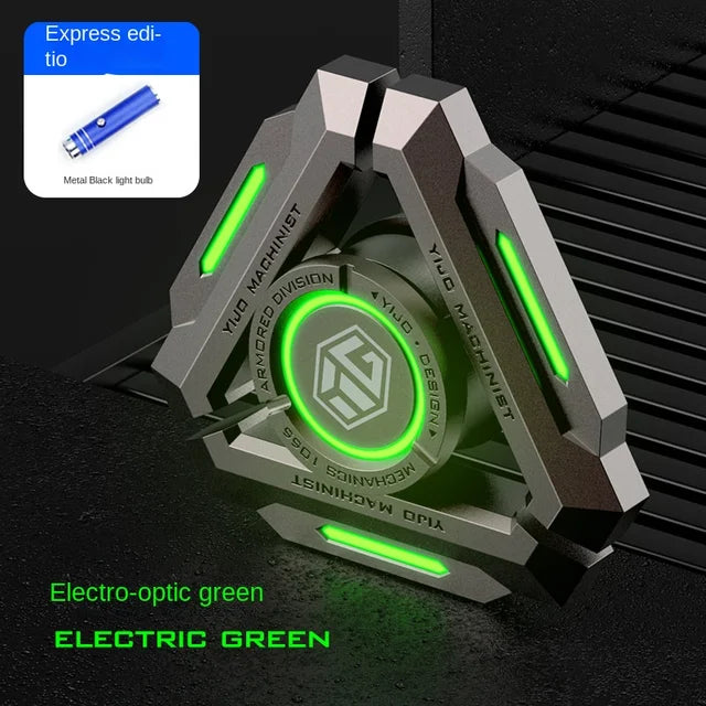 New Technology Metal Alloy Luminous Gyro Smart Black Technology Fidget Spinner Hand Stress Relief Toy Boy Adults Birtday Gifts