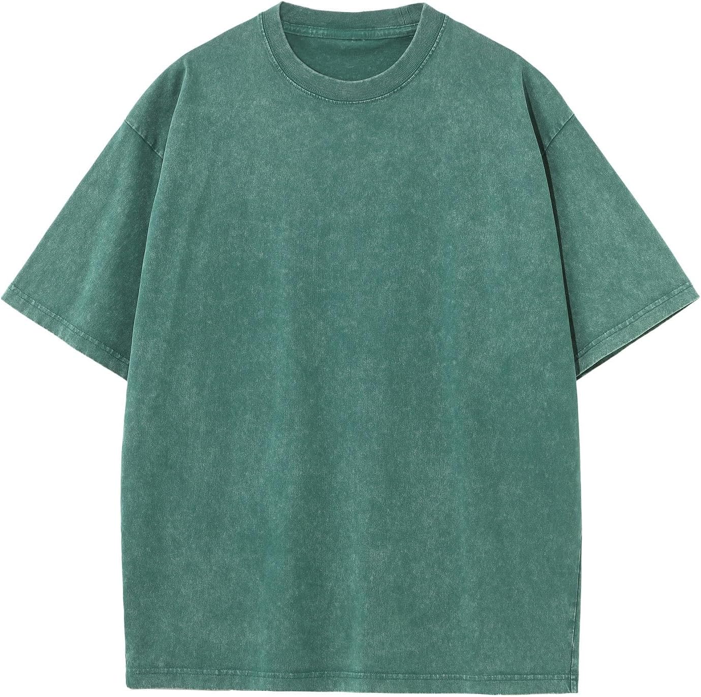 Men's Oversized Cotton T-Shirts Loose Fit Vintage Washed Tee Unisex Short Sleeve Casual Shirts Tops