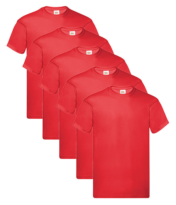 Fruit Of The Loom 61082 Men's Original Crew Neck Tee 5 pack T-Shirts