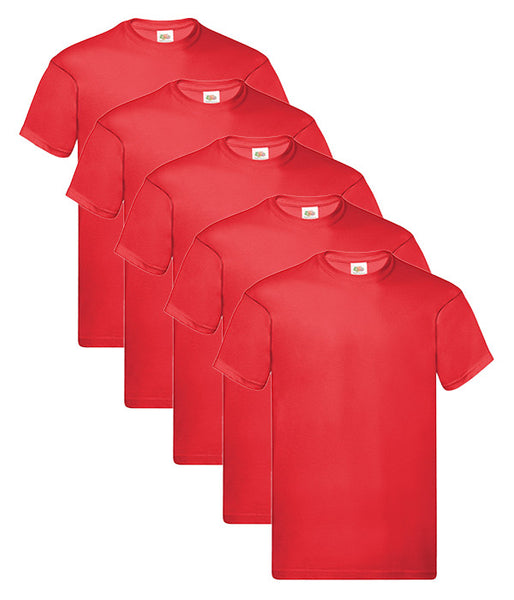 Fruit Of The Loom 61082 Men's Original Crew Neck Tee 5 pack T-Shirts