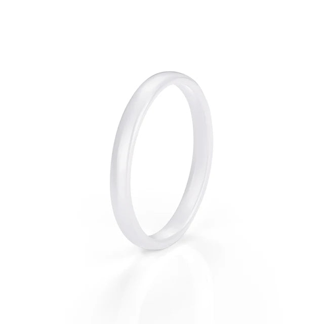 Romantic Sweet 9 Color Design Ceramic Rings Smooth Circular Ring For Women Men Goth Rock Finger Rings Jewelry Engagement Ring