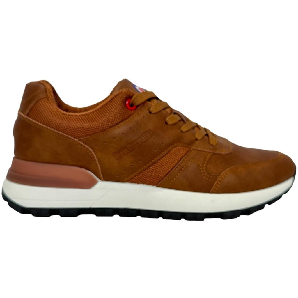 Lambretta Mens Echo 2 Lace Up Sporty Retro Trainers Sneakers Shoes