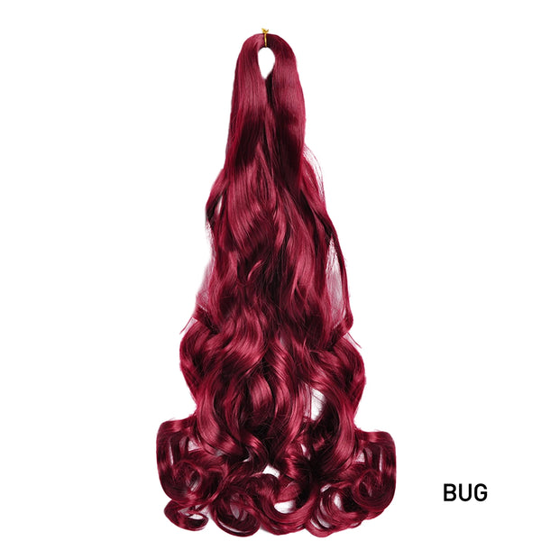 French Curls Braiding Hair Synthetic Hair Spiral Curls Braids Hair Pre Stretched Loose Wave Braiding Hair Extensions For Women
