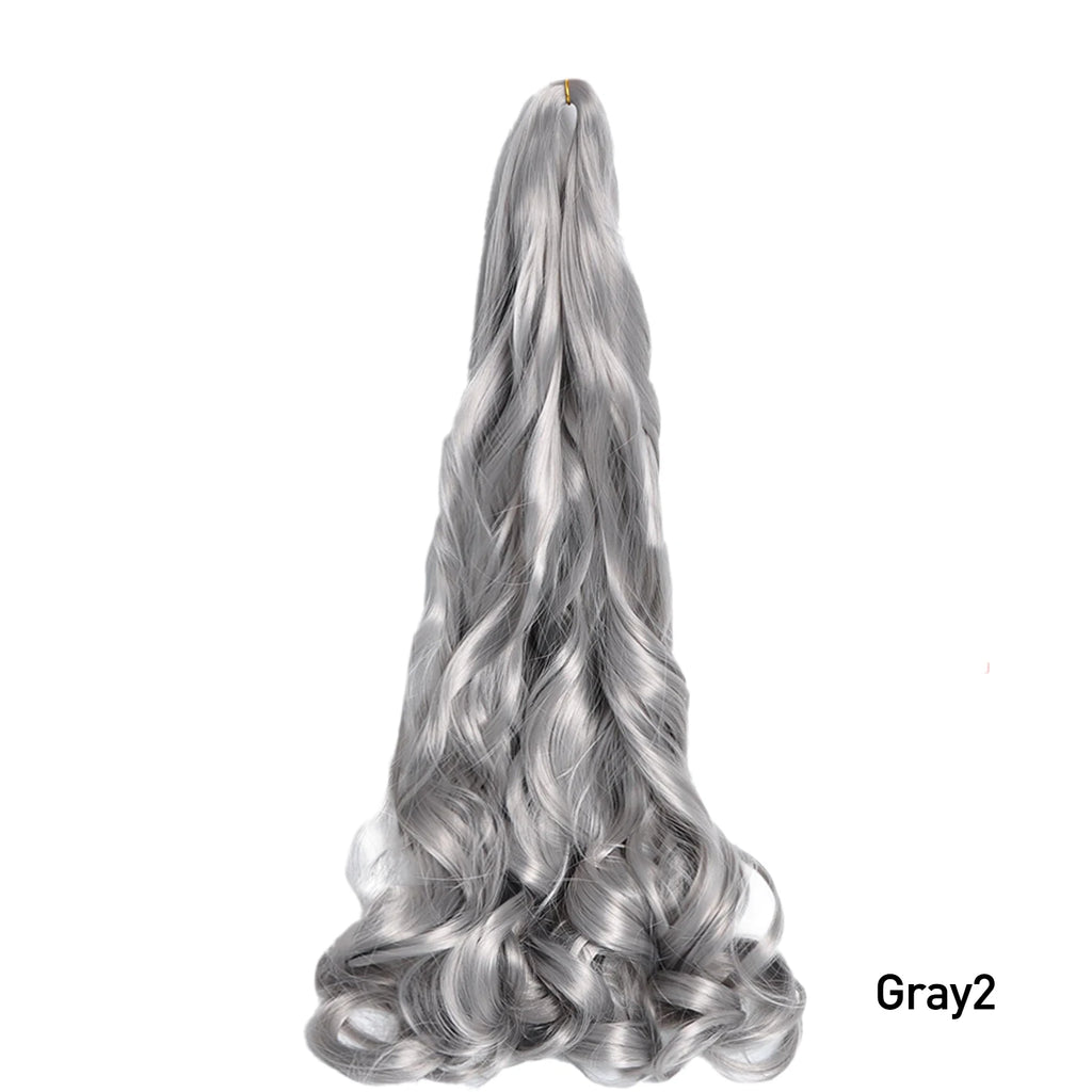 French Curls Braiding Hair Synthetic Hair Spiral Curls Braids Hair Pre Stretched Loose Wave Braiding Hair Extensions For Women