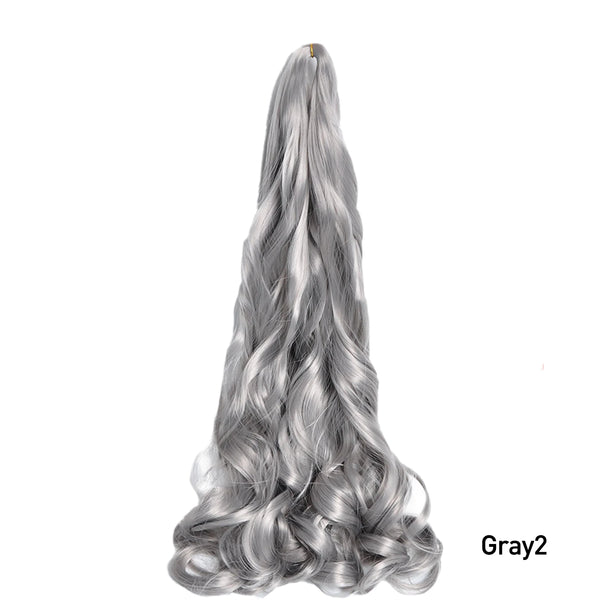 French Curls Braiding Hair Synthetic Hair Spiral Curls Braids Hair Pre Stretched Loose Wave Braiding Hair Extensions For Women