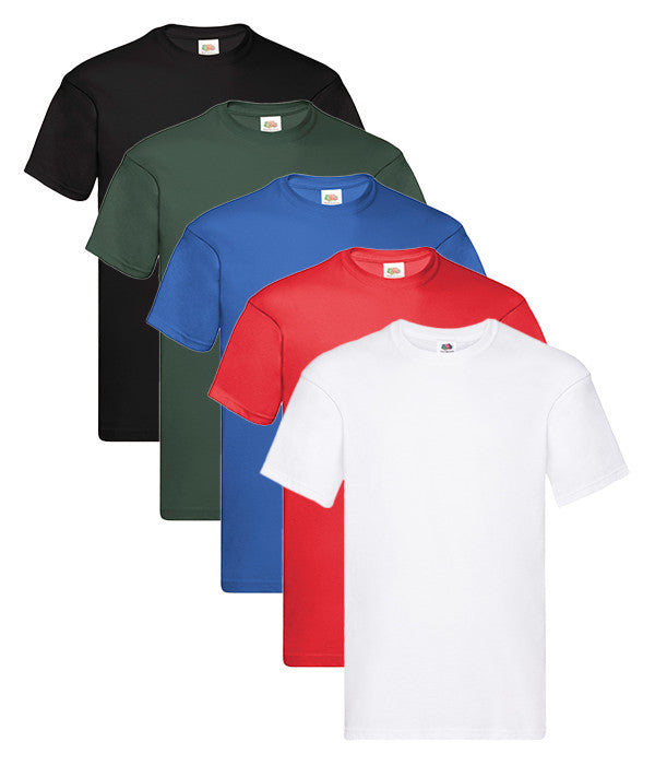 Fruit Of The Loom 61082 Men's Original Crew Neck Tee 5 pack T-Shirts