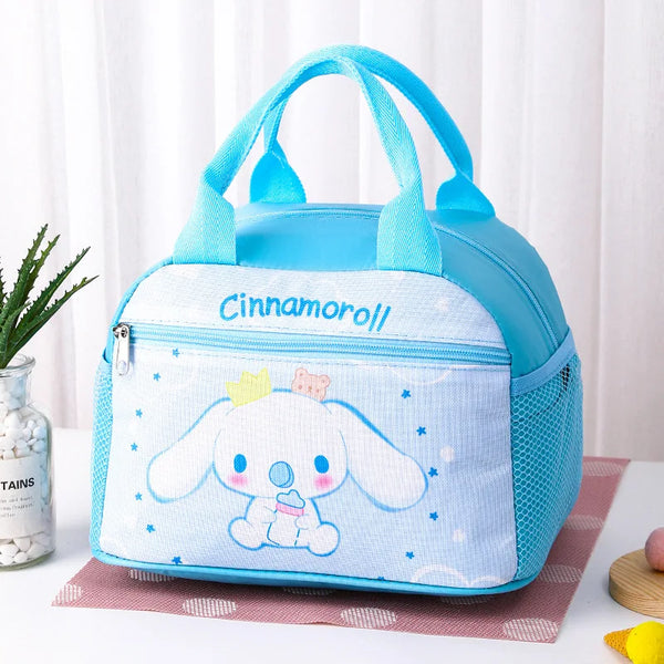 Hello Kitty Sanrio Insulated Lunch Bag, Kuromi Cinnamoroll Widened Aluminum Foil Material Bento Bag, Waterproof Oxford Fabric--