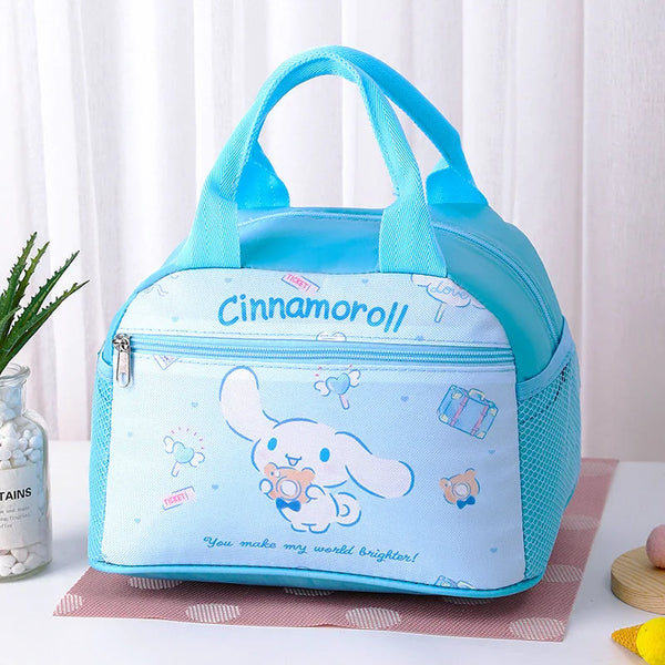 Hello Kitty Sanrio Insulated Lunch Bag, Kuromi Cinnamoroll Widened Aluminum Foil Material Bento Bag, Waterproof Oxford Fabric--