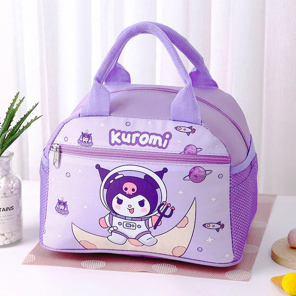 Hello Kitty Sanrio Insulated Lunch Bag, Kuromi Cinnamoroll Widened Aluminum Foil Material Bento Bag, Waterproof Oxford Fabric--