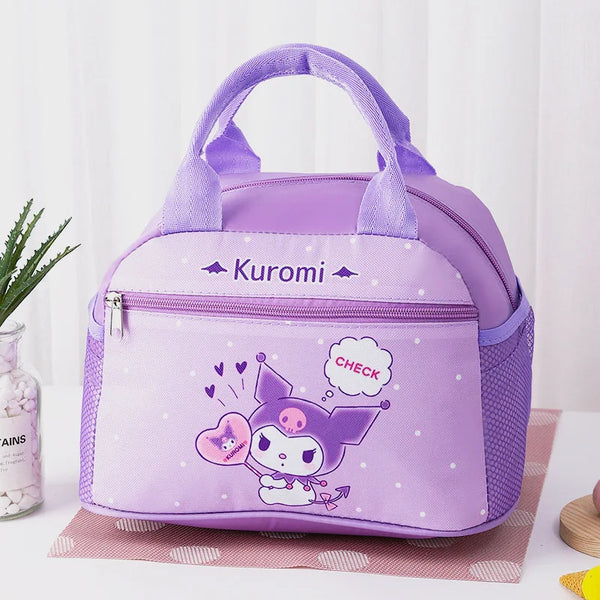 Hello Kitty Sanrio Insulated Lunch Bag, Kuromi Cinnamoroll Widened Aluminum Foil Material Bento Bag, Waterproof Oxford Fabric--