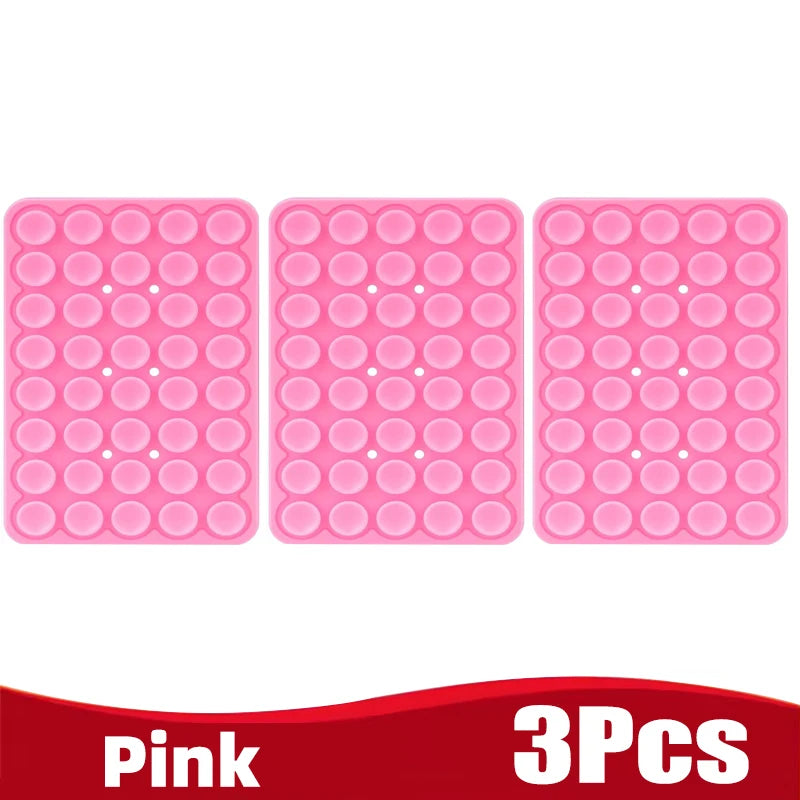 Silicone Suction Cup Phone Holde Multifunctional Fixed Anti-slip Mobile Fixture Double Sided Detachable Phone Rubber Sucker Pad