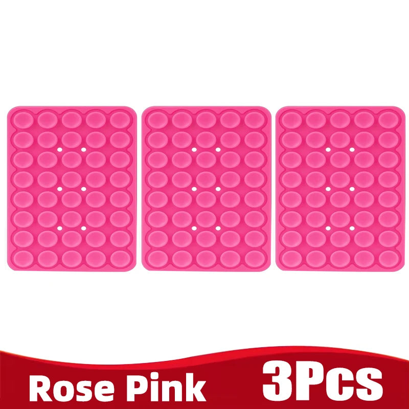 Silicone Suction Cup Phone Holde Multifunctional Fixed Anti-slip Mobile Fixture Double Sided Detachable Phone Rubber Sucker Pad