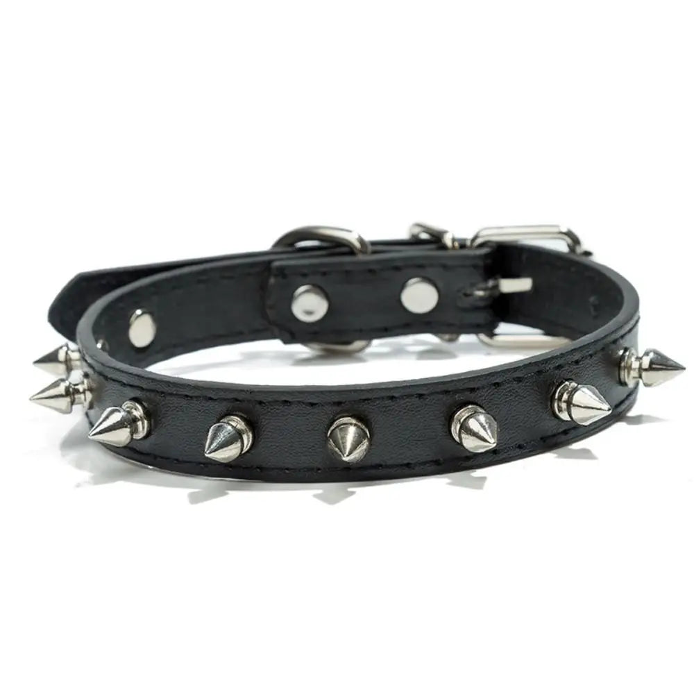 Pet Products Leather Cat Dog Collar Cool Adjustable Pet Necklace Colorful Exquisite Pet Spiked Studded Collars Puppy