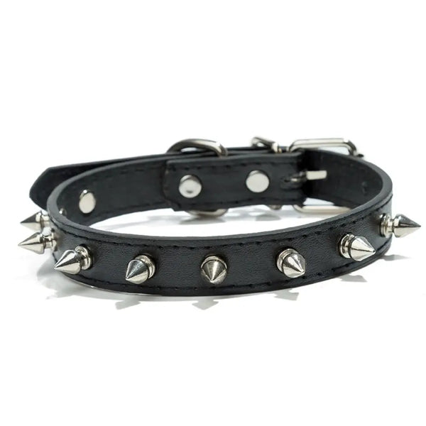 Pet Products Leather Cat Dog Collar Cool Adjustable Pet Necklace Colorful Exquisite Pet Spiked Studded Collars Puppy